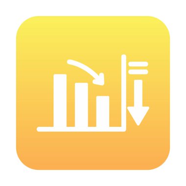 Basit grafik simgesi, vektör illüstrasyonunu azalt