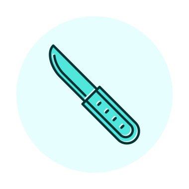 Beyaz arka plan üzerinde izole bıçak simge vektör  