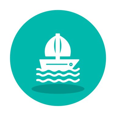 Basit düz yelkenli ikonu vektör çizimi tasarımı