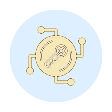 Anahtar ağ simgesi vektör illüstrasyonu 