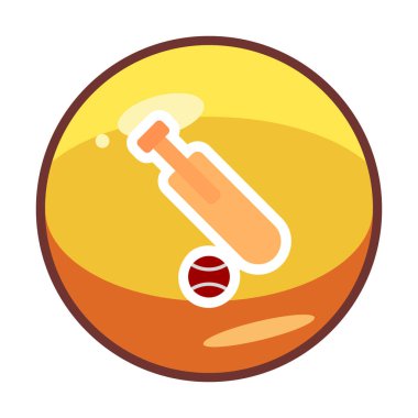 Basit kriket simgesi vektör çizimi.