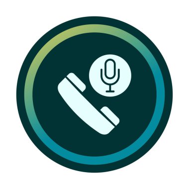 Basit Arama Kaydı simgesi, vektör illüstrasyonu