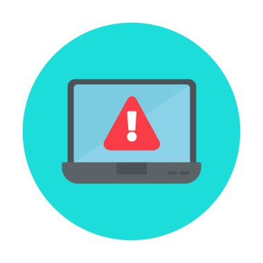 Hata vektör çizimi, Konsept ve grafik tasarım için Adware vektör çizgisi simgesi. 