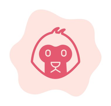 Basit maymun yüzü resimlemesi  