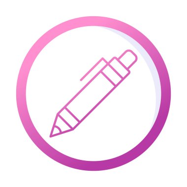 Kalem simgesi, vektör illüstrasyonu. düz tasarım biçimi 