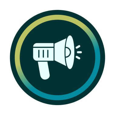 megafon ikonu. Hoparlör vektör illüstrasyonu. düz dizayn