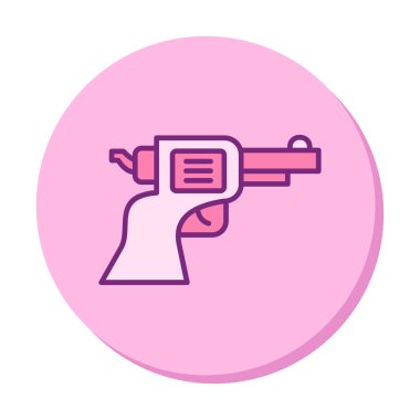 askeri tabanca ikonu vektör illüstrasyonu 