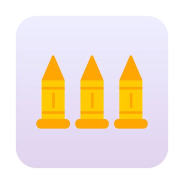 Askeri silah mermileri vektör ikonu. Sembol, logo çizimi. Vektör grafikleri 