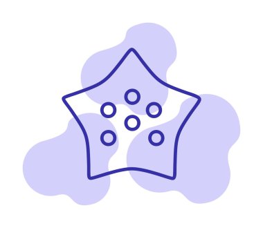 denizyıldızı düz ikon vektör çizimi 