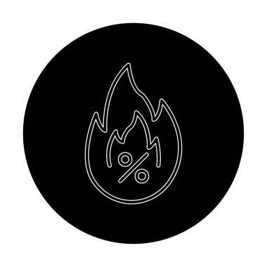 Hot Sale ikon vektör illüstrasyon tasarımı ile basit düz ateş