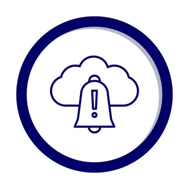 Basit Hava Uyarısı simgesi, vektör illüstrasyonu