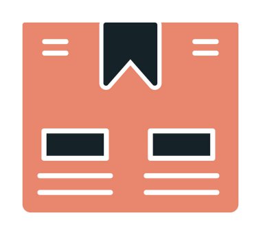 Taşıma Kutusunun vektör illüstrasyonu modern simge                             