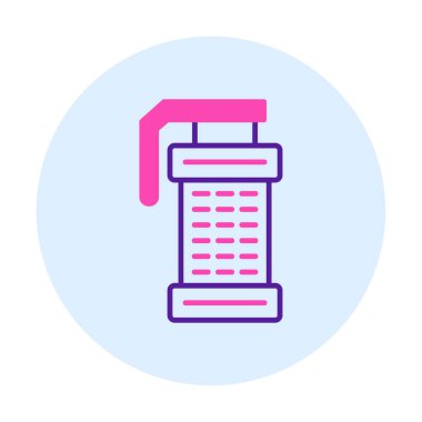 Smoke Grenade web simgesi, vektör illüstrasyonu