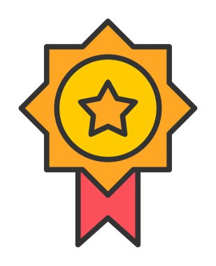 Ödül ikonu vektör illüstrasyonu. Ödül                        