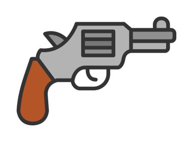 tabanca ikonu. Web için silah vektör simgelerinin özet çizimi