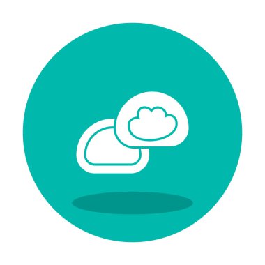 Japon tatlısı Mochi ikonunun vektör çizimi 