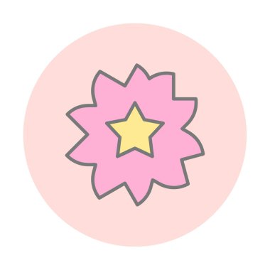 Sakura çiçek simgesi, vektör illüstrasyonu 