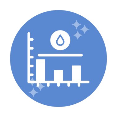 Şeker seviyesi grafik simgesi, vektör illüstrasyonu  
