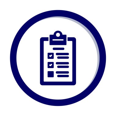 kontrol listesi simgesi, vektör illüstrasyonu 