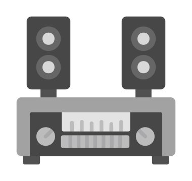 renk çizgisi ses hoparlörleri vektör çizimi 