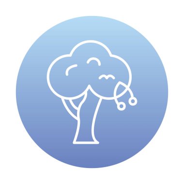 Kiraz ağacı web simgesi vektör illüstrasyonu