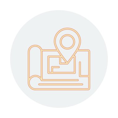 gps konum simgesi, vektör illüstrasyonu basit tasarım