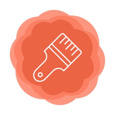 fırça ağ ikonu vektör illüstrasyonu