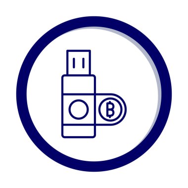 usb flash disk simgesinin vektör çizimi 
