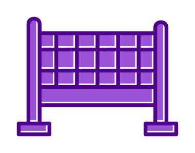 voleybol net simge vektör çizim