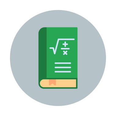 Matematik kitabı. Web simgesi basit illüstrasyon                         