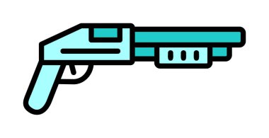 Pompalı düz simge, vektör illüstrasyonu