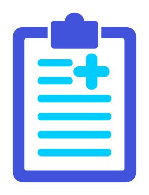 Tıbbi pano simgesi. Web için Tıbbi Rapor vektör simgesinin özet çizimi               