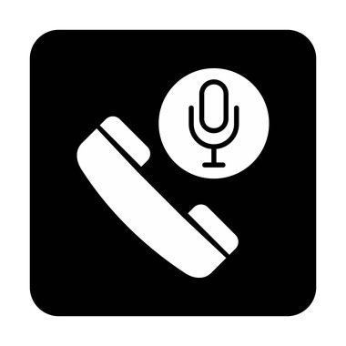 Basit Arama Kaydı simgesi, vektör illüstrasyonu