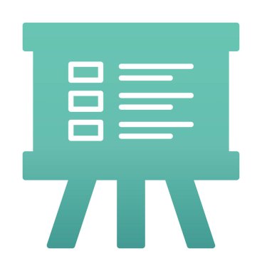 Üniversite Sunum ikonu vektör illüstrasyonu 