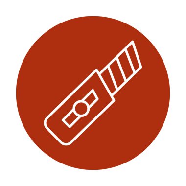 Basit düz kesiciler. Web simgesi illüstrasyonu