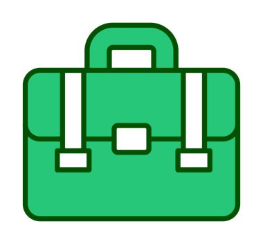 Çanta. Web simgesi basit illüstrasyon  