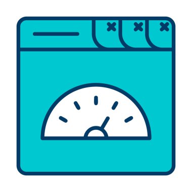 Sayfa hız simgesi, vektör illüstrasyonu