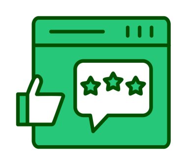 Basit düz geribildirim ikonu vektör çizimi 