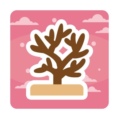 Mercan simgesi vektör illüstrasyonu