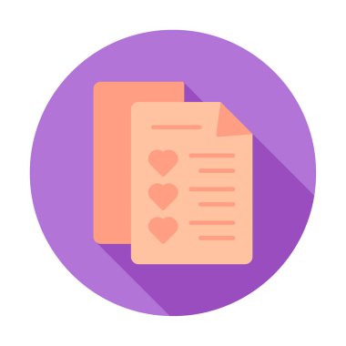 Dilek listesi. Web simgesi basit illüstrasyon 