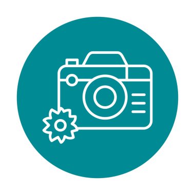 fotoğraf makinesi ikon vektör illüstrasyonu                      