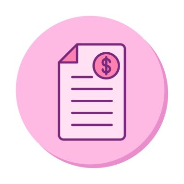 Alışveriş Faturası Vektör renk simgesi tasarımı 