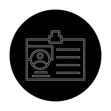 ID kart simgesi vektör illüstrasyonu                                  