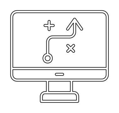 Basit Strateji simgesi, vektör illüstrasyonu