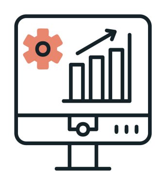 Pazar analiz simgesi vektör illüstrasyonu