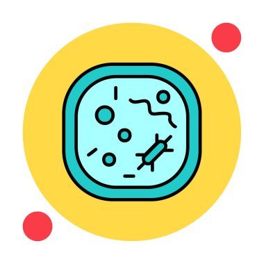 Hücre simgesi, vektör illüstrasyonu