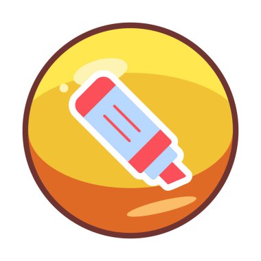 İşaretleyici. Web simgesi basit illüstrasyon                       