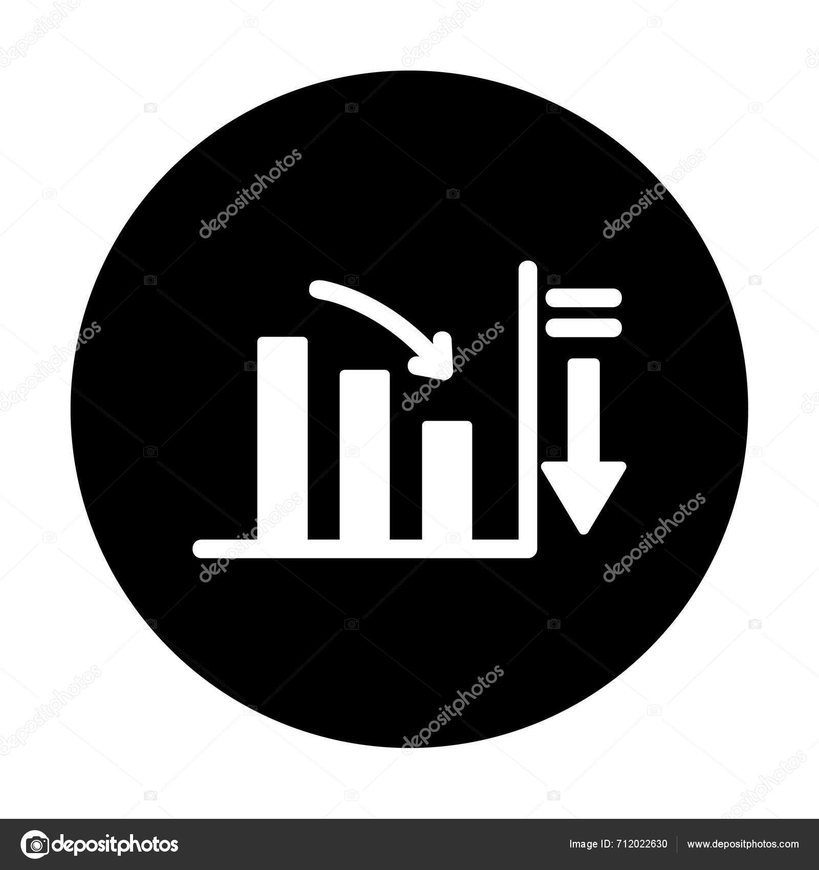 Simple Diminuer Icône Graphique Illustration Vectorielle