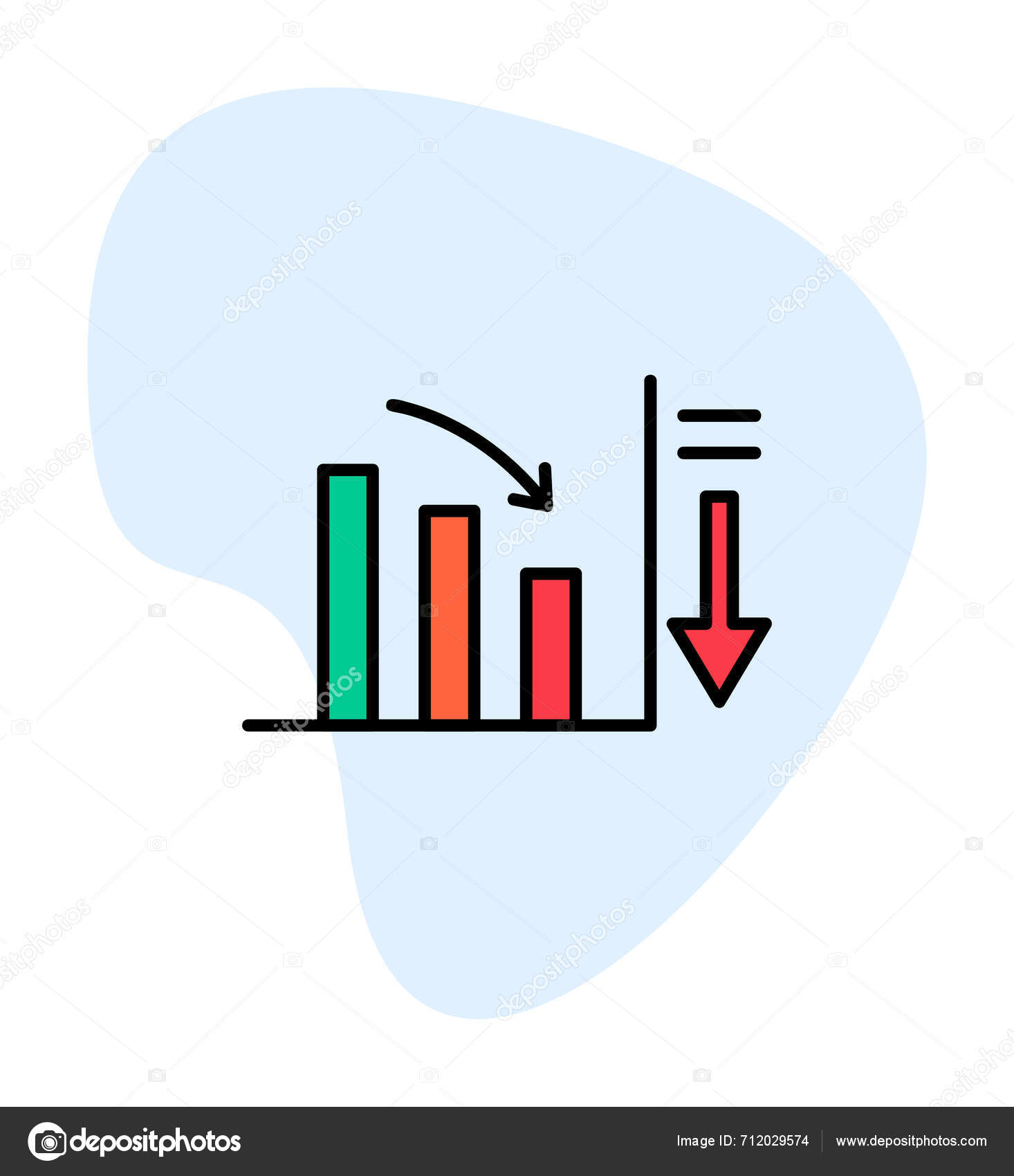 Simple Diminuer Icône Graphique Illustration Vectorielle