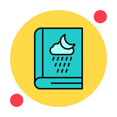 kitap simgesi, vektör illüstrasyonu basit tasarım